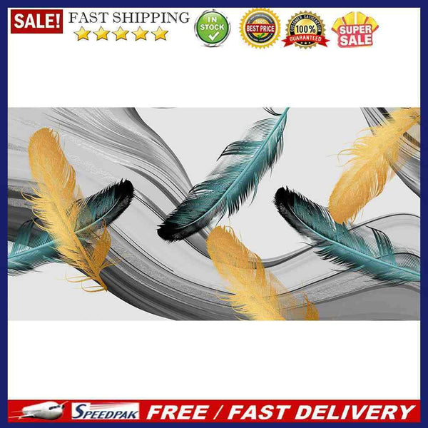DIY Rhinestone Painting Kit Full Drill Round Diamond Mosaic Feather Room De