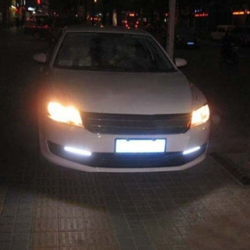 2pcs Waterproof 12V LED COB Car Auto DRL Driving Daytime Running Lamp Fog