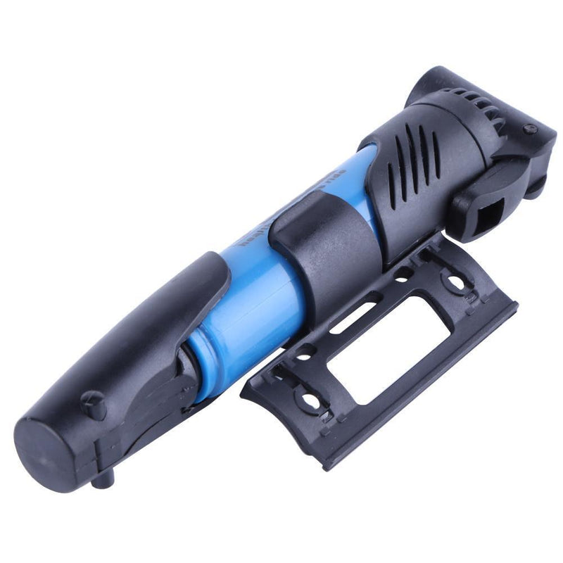 Portable Folding Bicycle Air Pump Inflator for Presta Schrader Valve Blue Newly