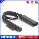 3A 65W PD USB Type C Female Adapter Converter Cable for Microsoft Surface Pro 5