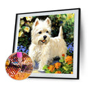 5D DIY Full Drill Diamond Painting White Puppy Cross Stitch Embroidery Kit