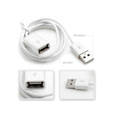 White Male To Female Cord for PC Laptop Notebook USB 2.0 Extension Cable