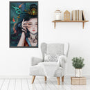 Full Embroidery DIY Canvas Stamped 11CT Cross Stitch Goldfish Fairy Kit Craft