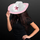 Pentagram Cowboy Hat Pink Tiara Cowgirl Western Style Felt Hat Cowboy Cap_