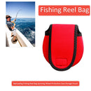 Baitcasting Raft Fishing Reel Bag Wheel Protective Case Storage Pouch (Red)