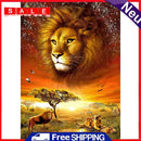 Full Round Drill 5D DIY Diamond Painting Lawn Lion Embroidery Rhinestone Picture