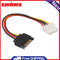 SATA 15-Pin Male to Molex 4-Pin Female Power Adapter Cable for PCe Riser 0.2m