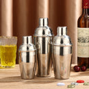 Stainless Steel Bamboo Trapezoid Drinks Shaker Barware Bar Set Cocktail Set