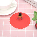 Multi-functional Silicone Dust-proof Bowl Cover Leak-proof Cup Lid (Red) Newly