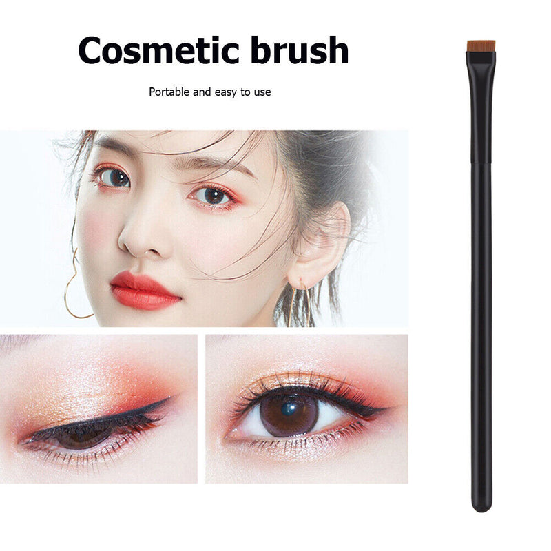 Professional Fine Makeup Brush Black Flat Fine Eyeliner Eyebrow Make Up Bru
