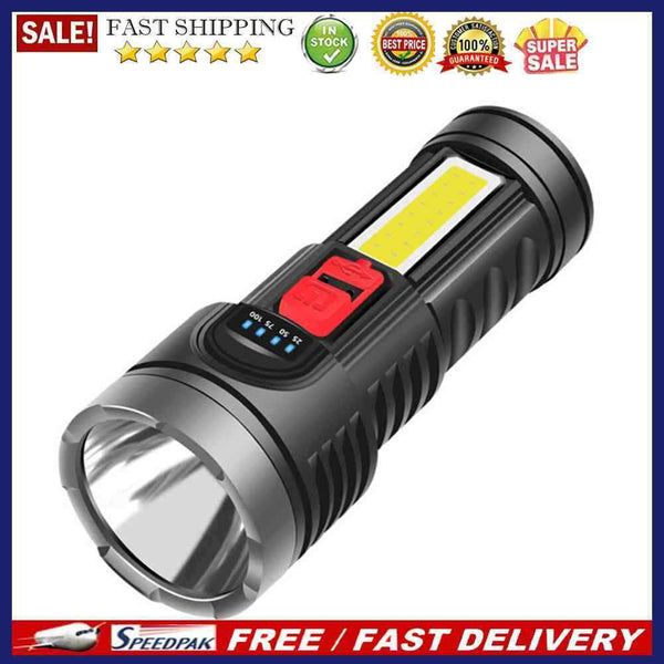 XPG+COB Rechargeable Torch Warning Lantern for Outdoor Camping Hiking Fishi