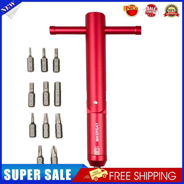 BIKERSAY 2-8Nm Adjustable Torque Wrench Bike Spanner Hand Tools Kit (Red)