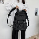 #A Fashion Japanese Backpack for Women Men Nylon Casual Student Large Shoulder B