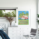 5D Full Round Drill Drawing Picture Camping Bus Diamond Painting Room Ornamen