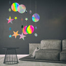 Star Paper Garland Ornaments Birthday Party DIY Wedding Decor (Star Round) Newly
