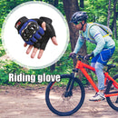 Anti-Skid MTB Bicycle Motorcycle Bike Protective Gloves (Blue Half Finger) Newly