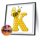 Diamond Painting 5D DIY Bee Full Round Drill Rhinestone Picture (B3128)