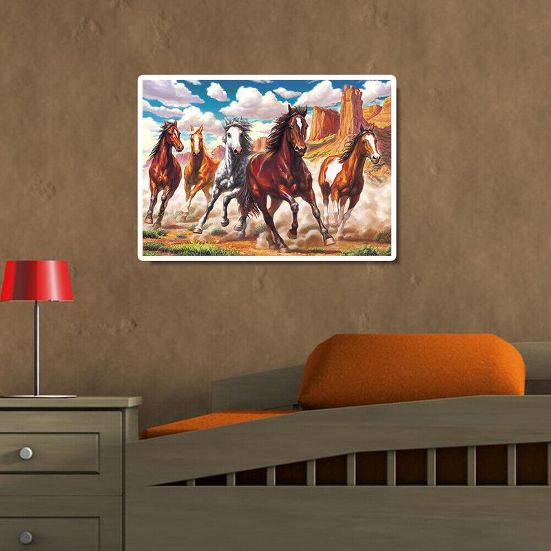 5D DIY Horse Diamond Painting Embroidery Full Round Drill Cross Stitch Mosaic