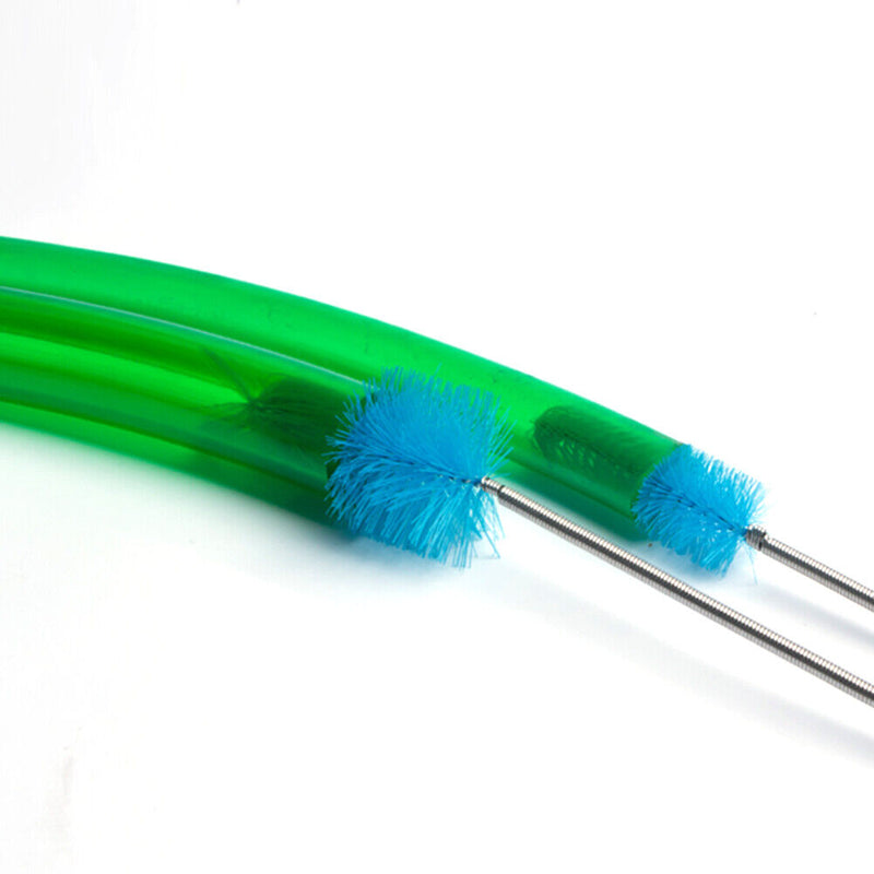Aquarium Pipe Cleaning Brush Tube Flexible Double Ended Hose Cleaner (Blue)