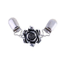 Flower Pattern Duck Clip Clasps Cardigan Clip Shawl Brooch Sweater Clips