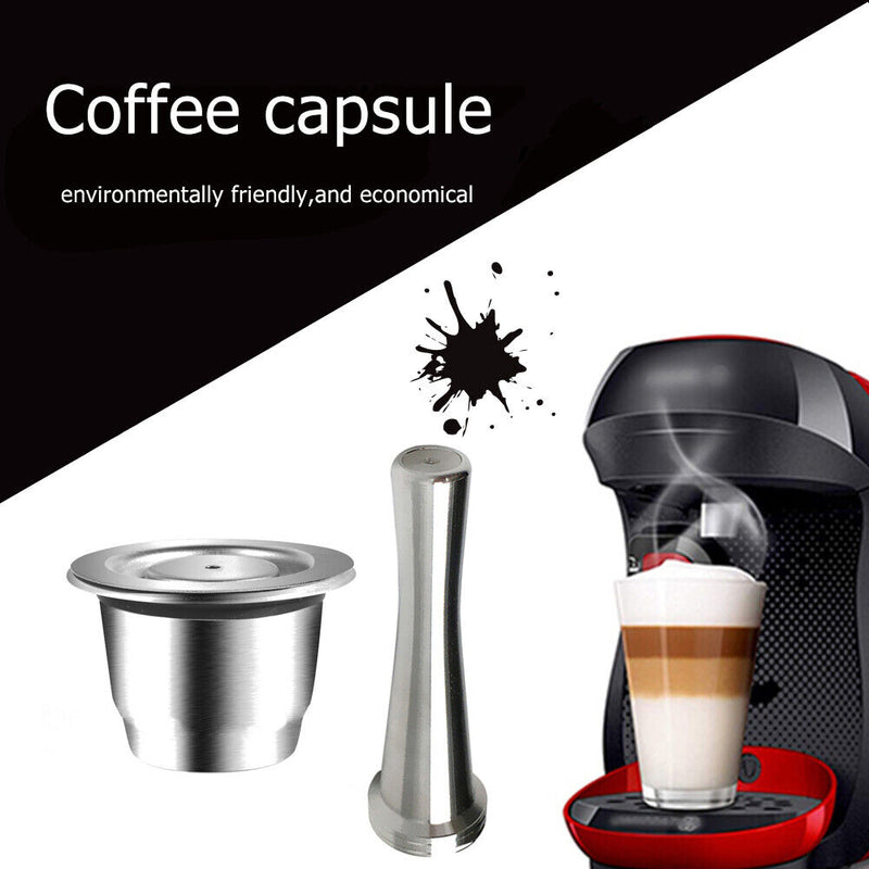 Reusable Stainless Steel Coffee Capsule Refillable Basket for Nespresso (A)