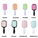 3pcWide Teeth Air Cushion Comb Scalp Massage Salon Hair Brush (White Green)