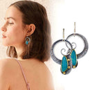 Elegant Metal Drop Dangle Earrings Turquoise Earrings Top Pendant T3K1 O7K4