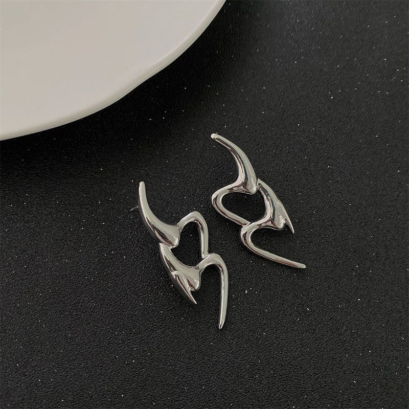 Earrings Geometric Stud Earrings Irregular Earrings Note Hollow Out Earring
