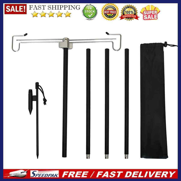 Camping Lantern Lamp Bracket Portable Storage Hook Table Hanging Light Holder