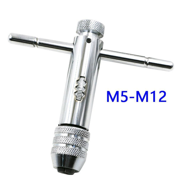 Drill Bit Adjustable Hand Tapping Tools Metric Screw Ratchet Wrench Tap Wrench