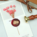#A Fire Paint Sealing Wax Stamp Head Round Rose Garden for Wedding Invitation De