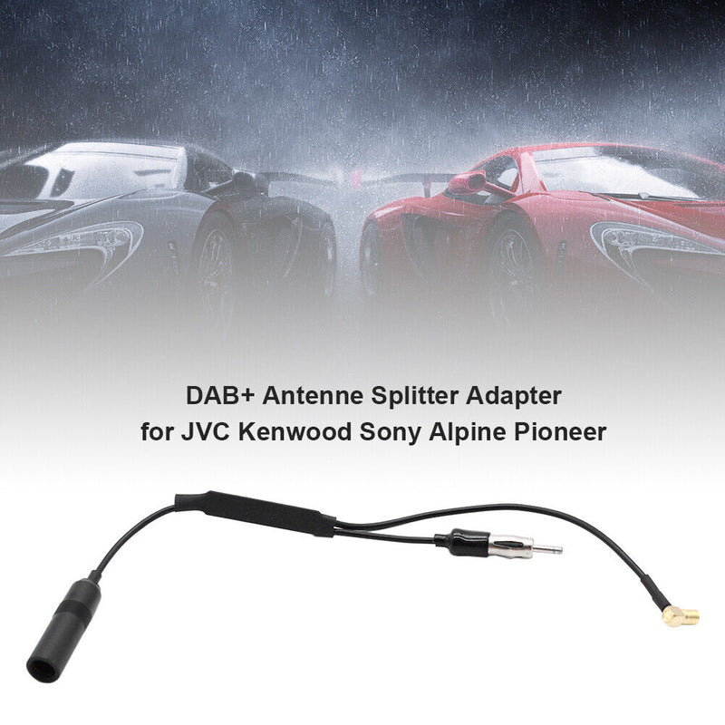 DAB + Antenna Splitter Adapter with Amplifier for Sony JVC Kenwood Car Radio