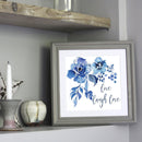 Ink Blue Rose Oil Paint By Numbers Kit DIY Acrylic Painting on Canvas Frame