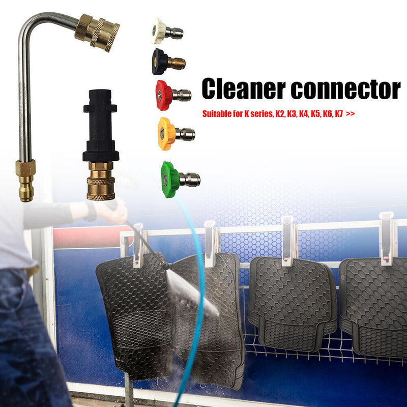 Pressure Washer Gun Adapter 120 Degree Extension Wand 5 Tips for Karcher