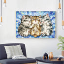 DIY Diamond Painting Full Round Rhinestone Three Kittens