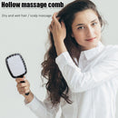 Hollow Detangling Hairdressing Comb Wet Dry Hair Scalp Plate Combs (Black) Newly