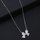 Clavicle Chain Japanese and Korean-Style Heart Titanium Steel Necklace Bow-knot