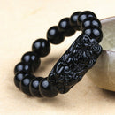 Fashion Feng Shui Wealth Attract Jewelry Good Luck 10MM Pi Xiu Bracelet Glass