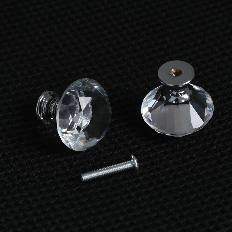 Drawer Diamond Shape Pull Handle Door Knobs Crystal Glass Knobs Cupboard Pulls