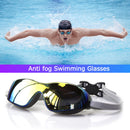 Adults Swimming Eyewear Outdoor Waterproof Anti-fog Diving Goggles (Grey)