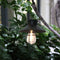 LED Solar Light Wrought Iron Lantern Hanging Tungsten Bulb Light Decor (A) Newly