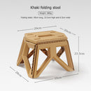Outdoor Portable Folding Stool Camping Stools for Adults Children (Khaki) Newly
