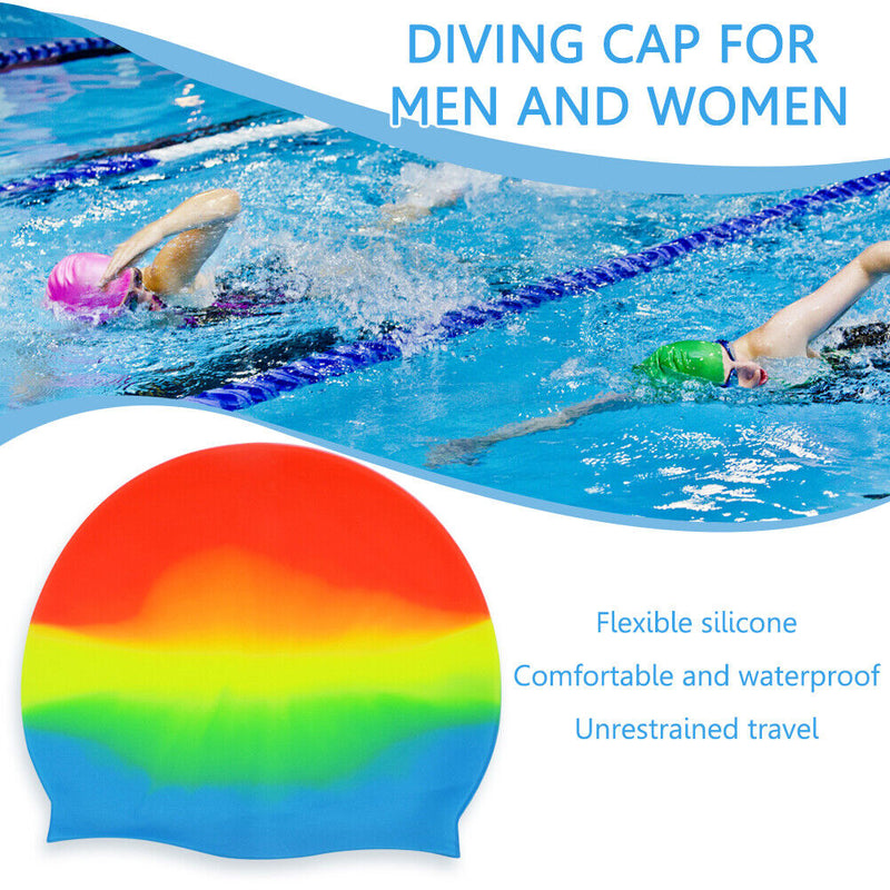 Silicone SPA Swimming Caps Women Men Soft Sports Summer Pool Bathing Diving Hat
