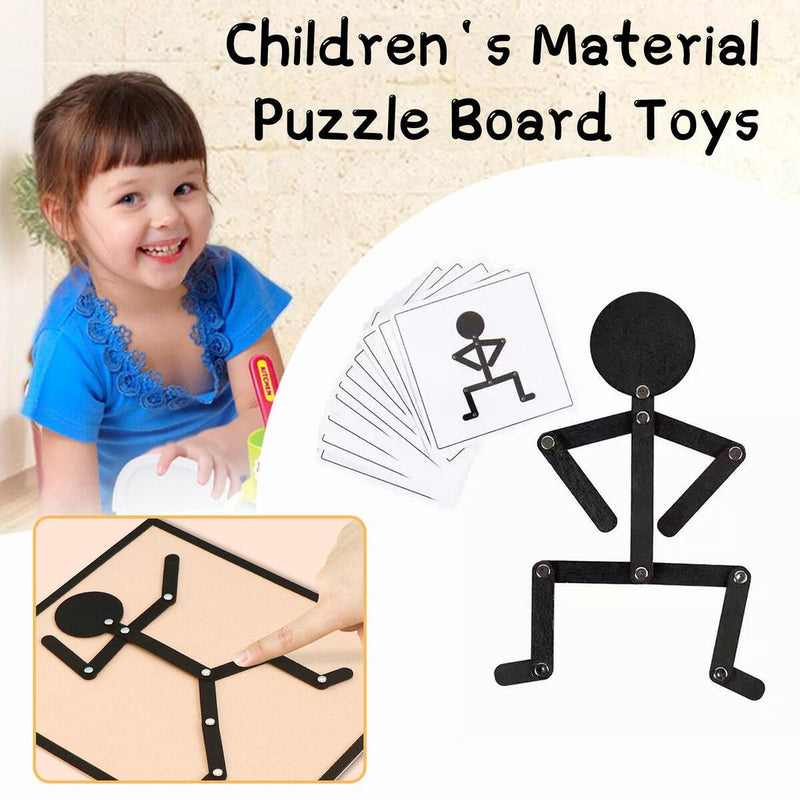 Children Montessori Shape Game Stick Learning Preschool Educational Toys Kids`
