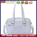 Fashion Women Solid Color Heart Leather Large Crossbody Shoulder Messenger Bag