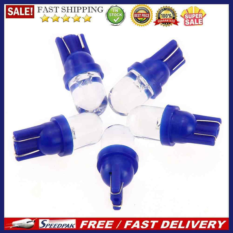 5x T10 194 W5W Blue LED Car Motorcycle Dome Instrument Lights Bulbs Lamps