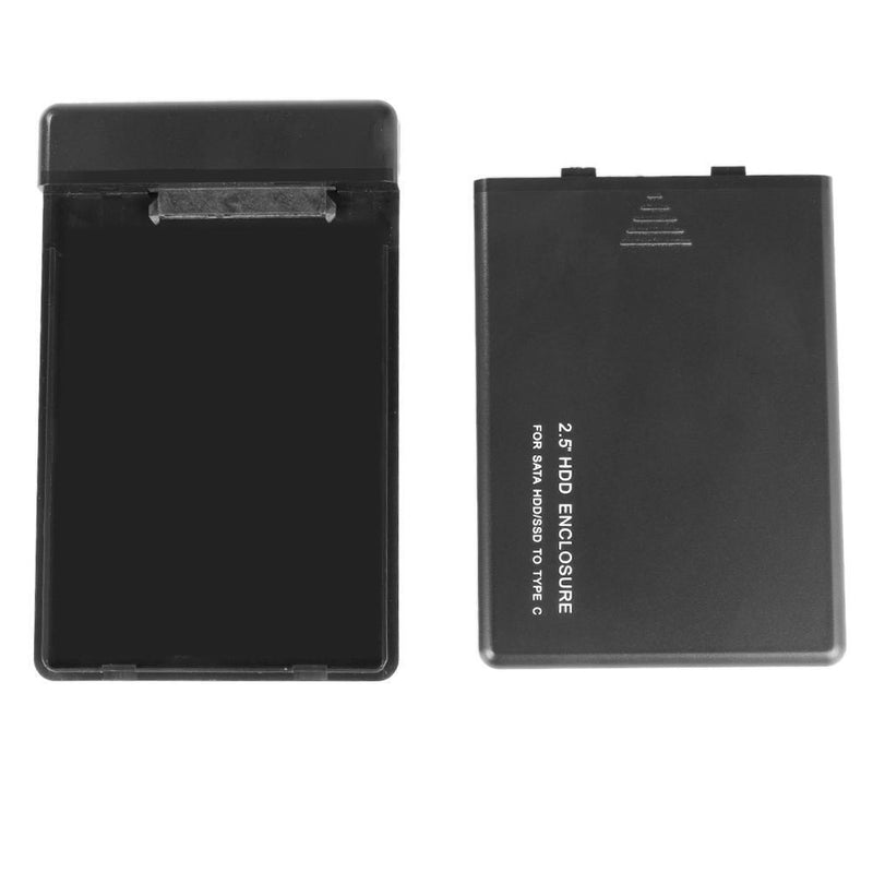 2.5Inch USB3.1 SATA Hard Disk Drive Box External HDD Enclosure Case (Black)