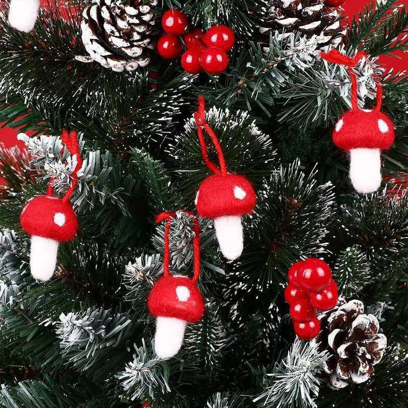 Decorations Wedding Xmas Tree Christmas Mushroom Mushroom Hanging Ornament Felt