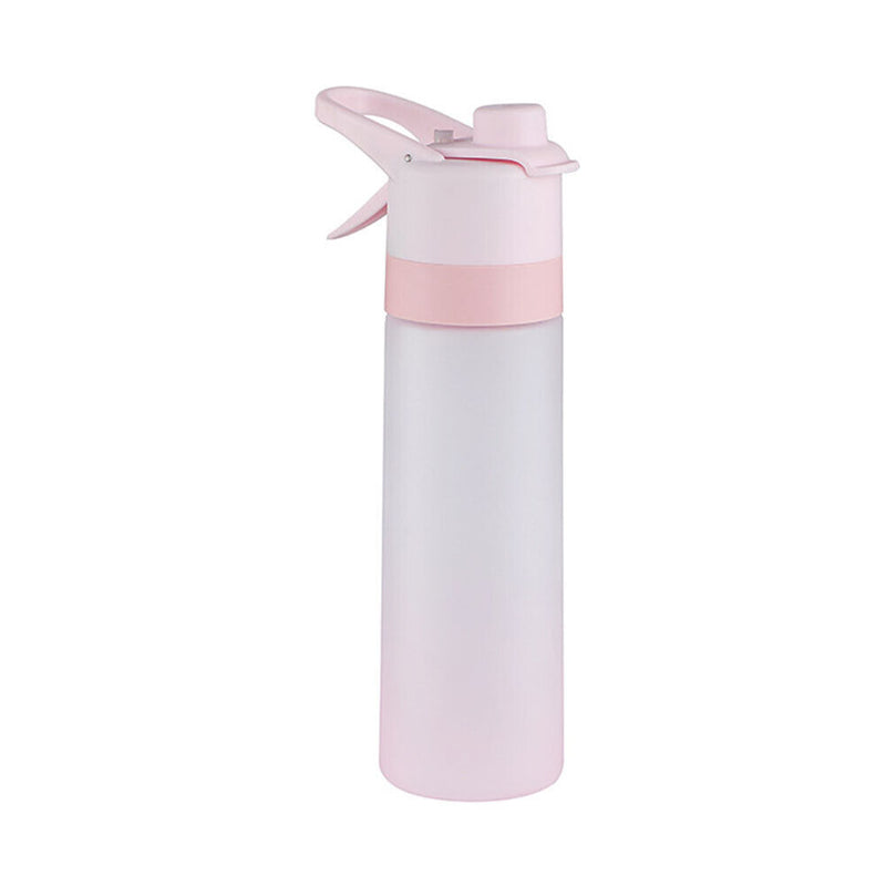 Spray Water Bottle Large Cooling Summer Outdoor Sport Drinking Cup (Pink)