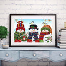 Diamond Painting Full Round Drill Three Snowman Rhinestone Modern Handmade Craft